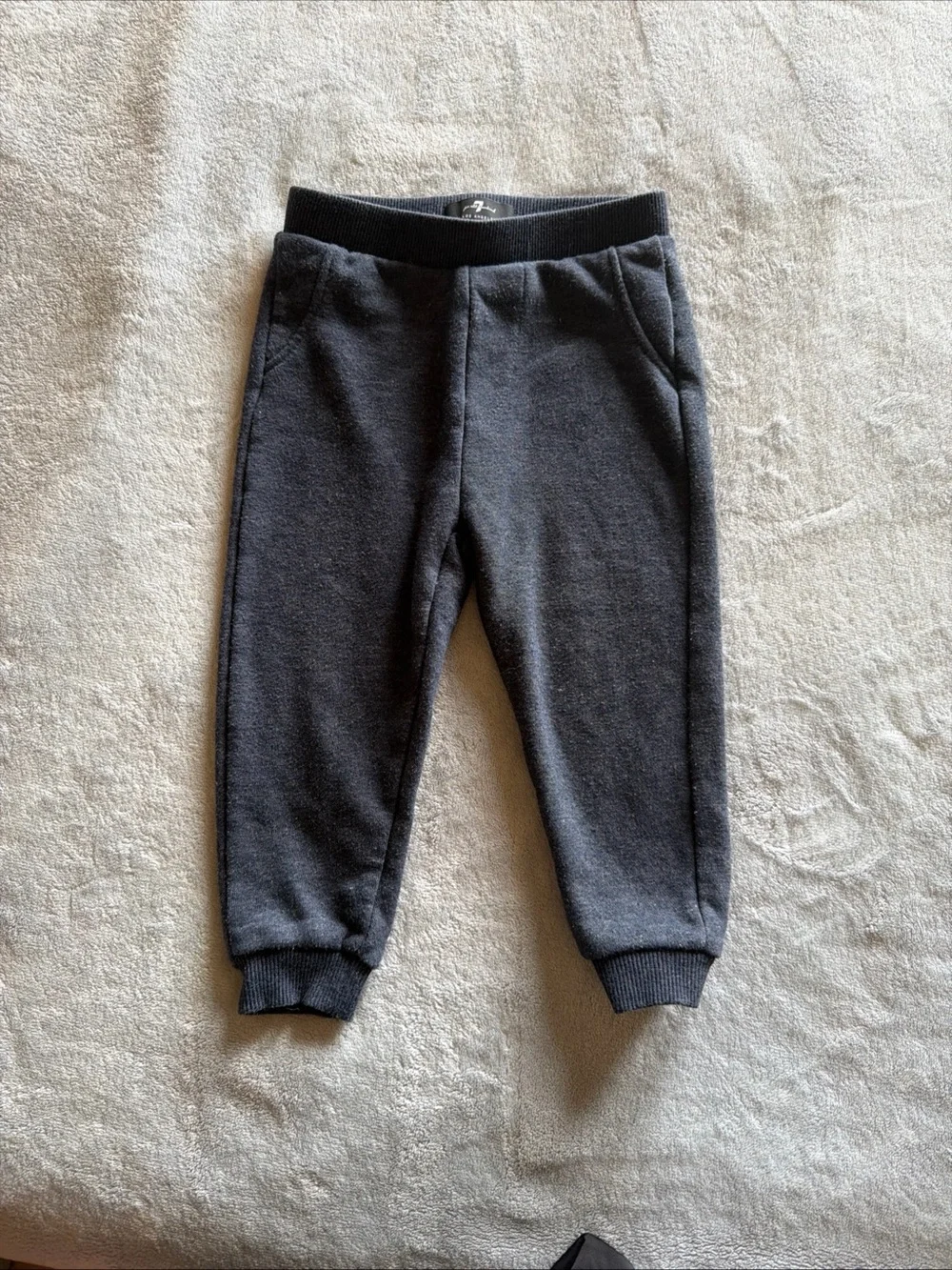 7 For All Mankind Toddler Jogger Sweatpants Navy Blue Fleece Size 18M
